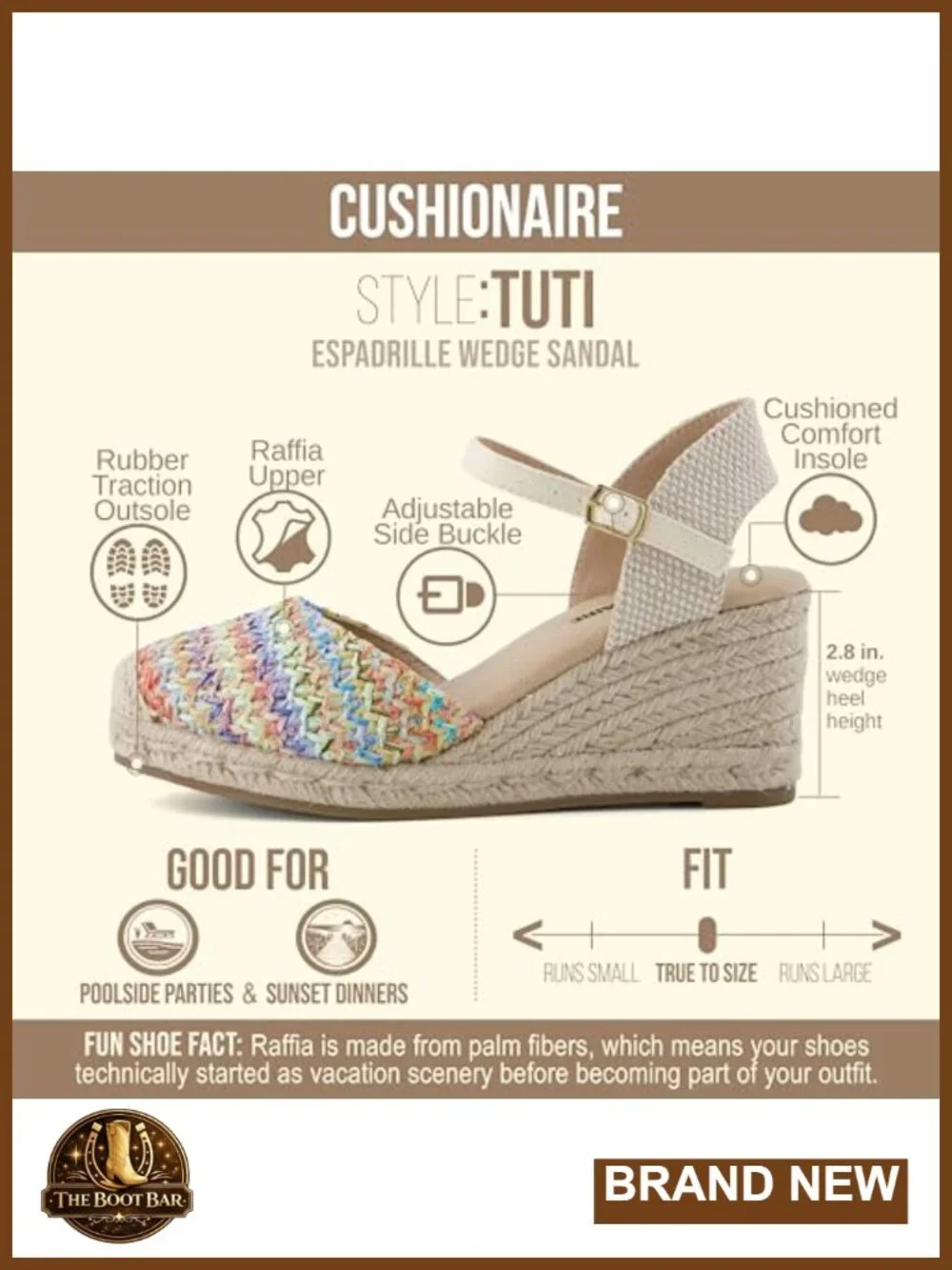 Woven Closed Toe Wedge Sandals with Cushioned Footbed